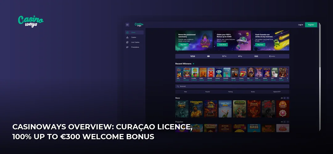 Casinoways website screenshot