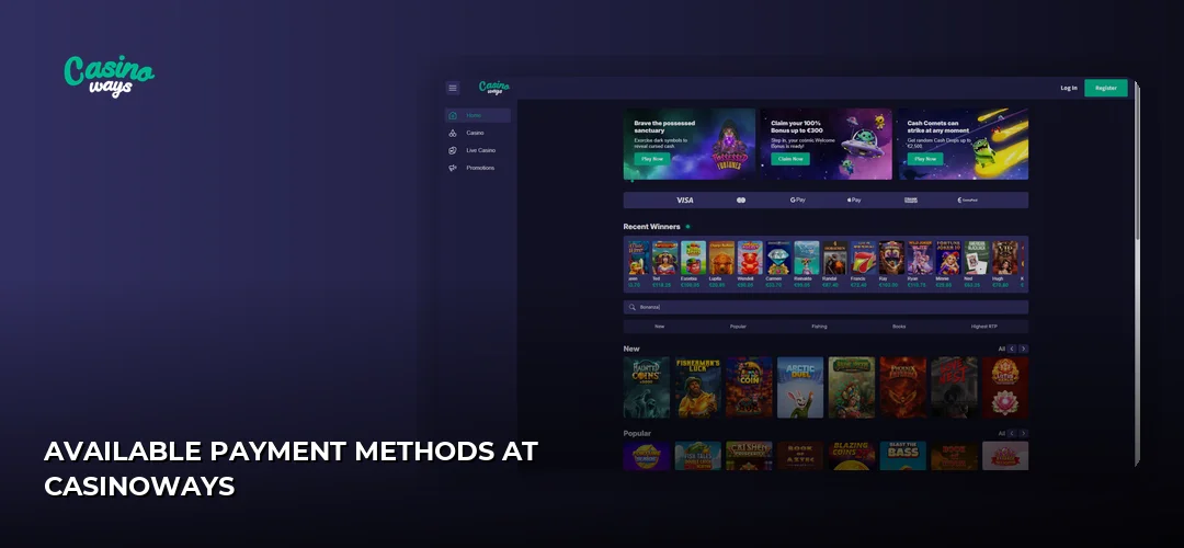 Casinoways website screenshot