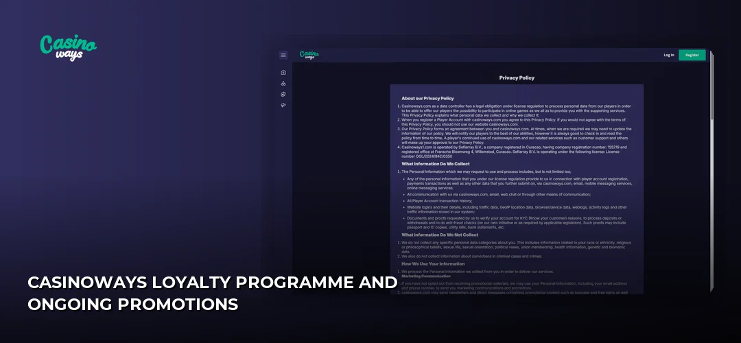 Casinoways website screenshot