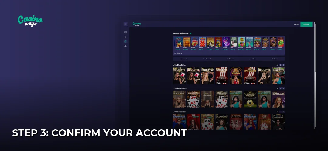 Casinoways website screenshot