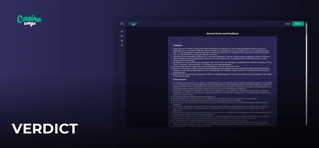 Casinoways website screenshot