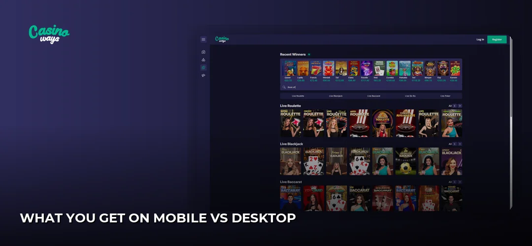 Casinoways website screenshot