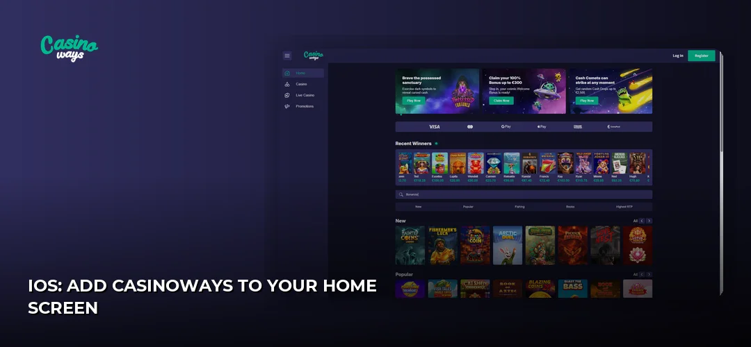 Casinoways website screenshot