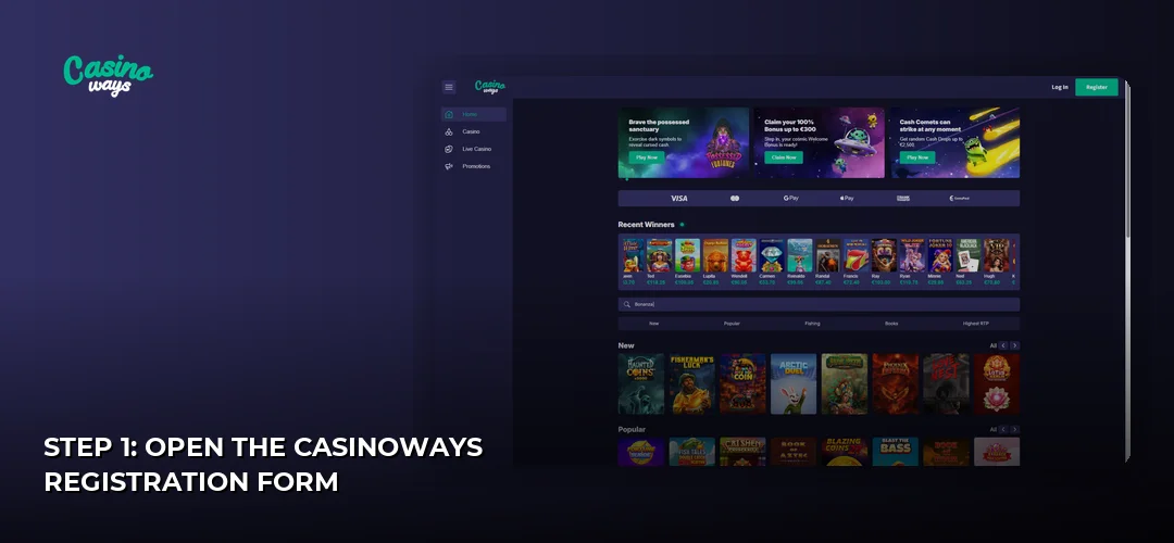 Casinoways website screenshot